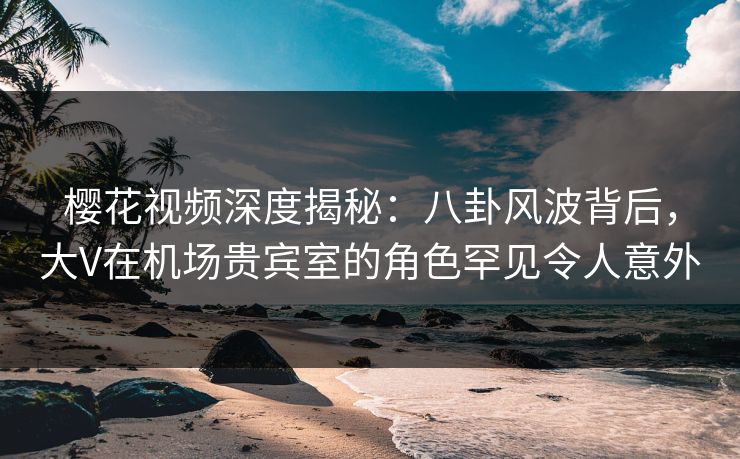 樱花视频深度揭秘：八卦风波背后，大V在机场贵宾室的角色罕见令人意外